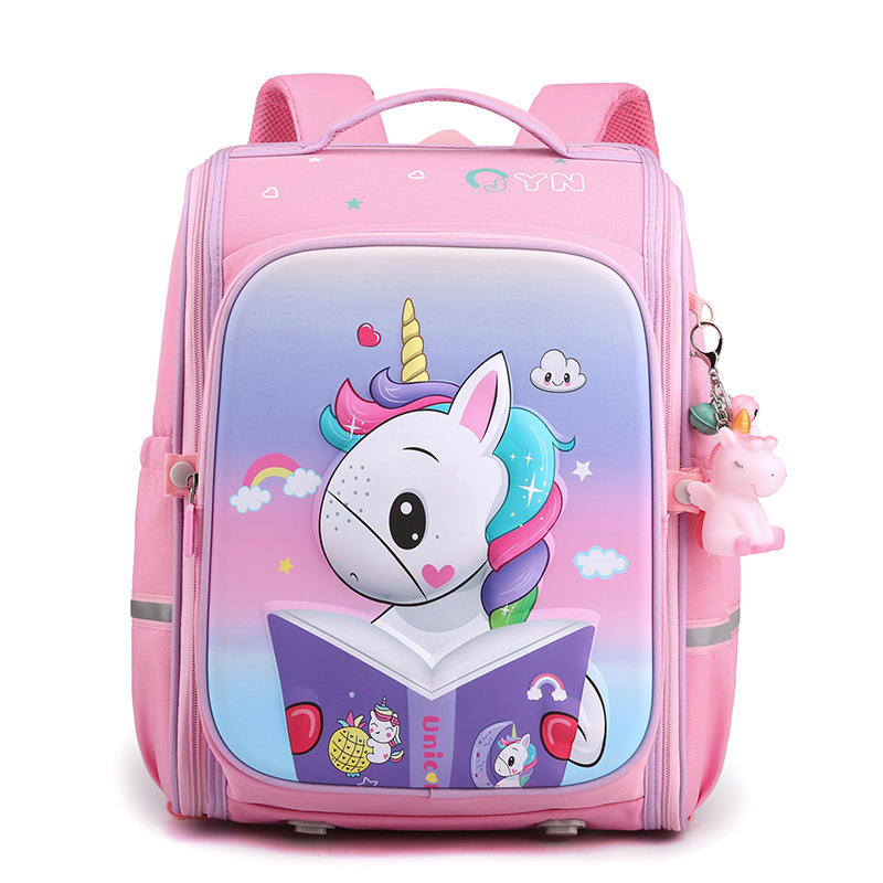 Natural Fish nuevo estudiante de la escuela primaria mochila 1-4 grado chica moda de dibujos animados descompresión de la espina dorsal protección entrega transfronteriza