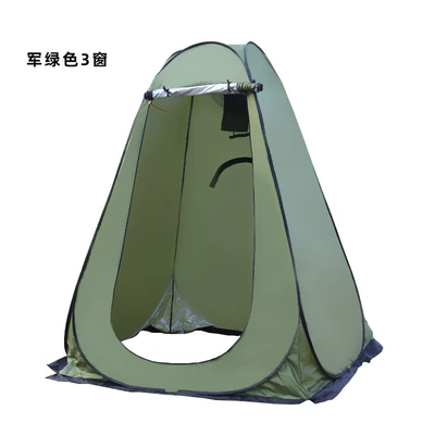 Avtomobil dam çadırları — toilet tent build-free camping - army-green-three-windows-191212m