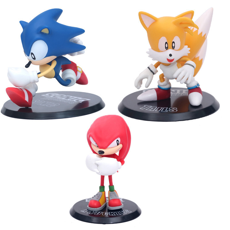 Sonicハリネズミソニック超音速少年超音鼠カード装公仔フィギュアデスクトップ装飾置物|undefined