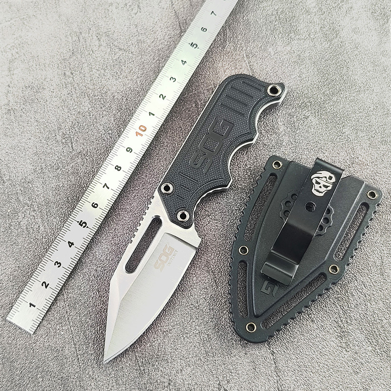 户外便携露营直刀野外随身刀垂钓登山紧急求生水果刀快递拆箱小刀