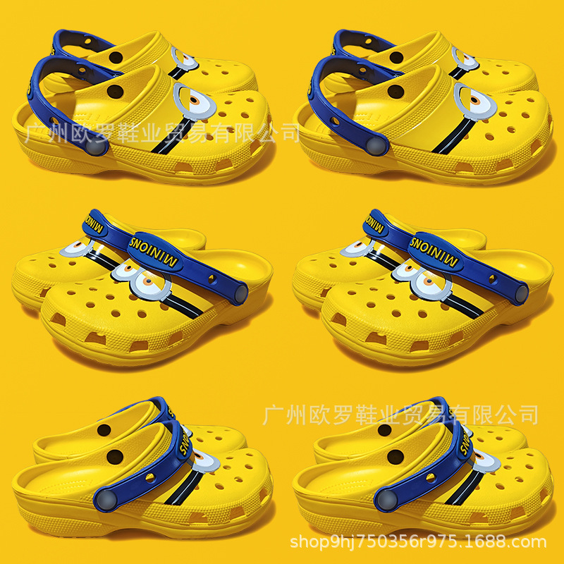 Cross Star Printed Cave Shoes Large Children's Outer Beach Shoes Children's Toe Slippers Girls' Sandals Wholesale