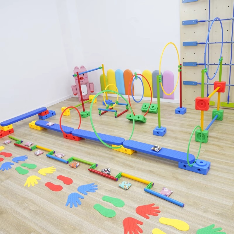 Cubo de señal de Vientiane para niños, círculo físico, barra física, equipo de entrenamiento de integración sensorial para bebés, puente de una sola tabla, equilibrio, juguetes al aire libre