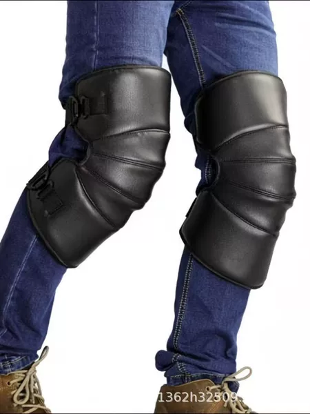 Manufacturer wholesale winter electric bike and motorcycle knee pads, unisex, for cycling, providing warmth, protection, and wind resistance, with thickened leg guards