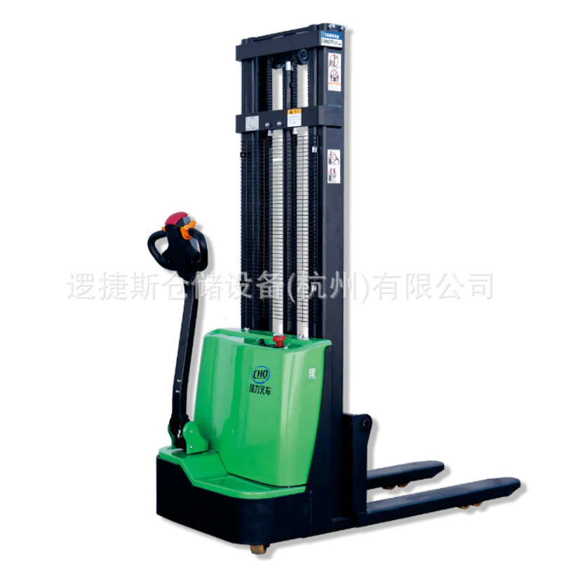 储力液压电动步行式堆高车经济款1吨1.2吨1.5吨充电堆垛车搬运车