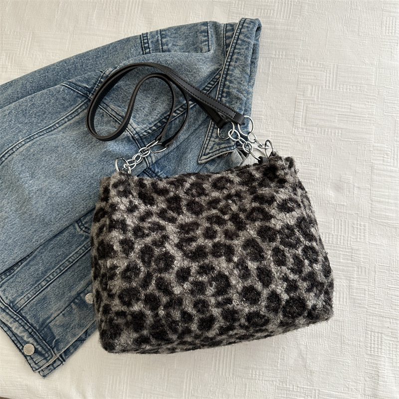 Leopardo estampado de moda moda simple bolso casual bolso de mujer bolso de hombro portátil bolso axilar