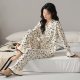 Pajamas Women's Spring and Autumn Cotton Long-sleeved Kimono Cardigan Home Clothes Loose Casual Fresh Style Women's suit