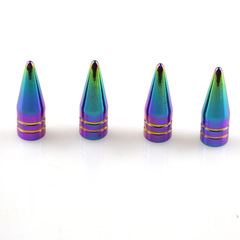 汽車摩托車美嘴幻彩鋁合金氣門帽彩色氣門嘴蓋尖頭氣門帽