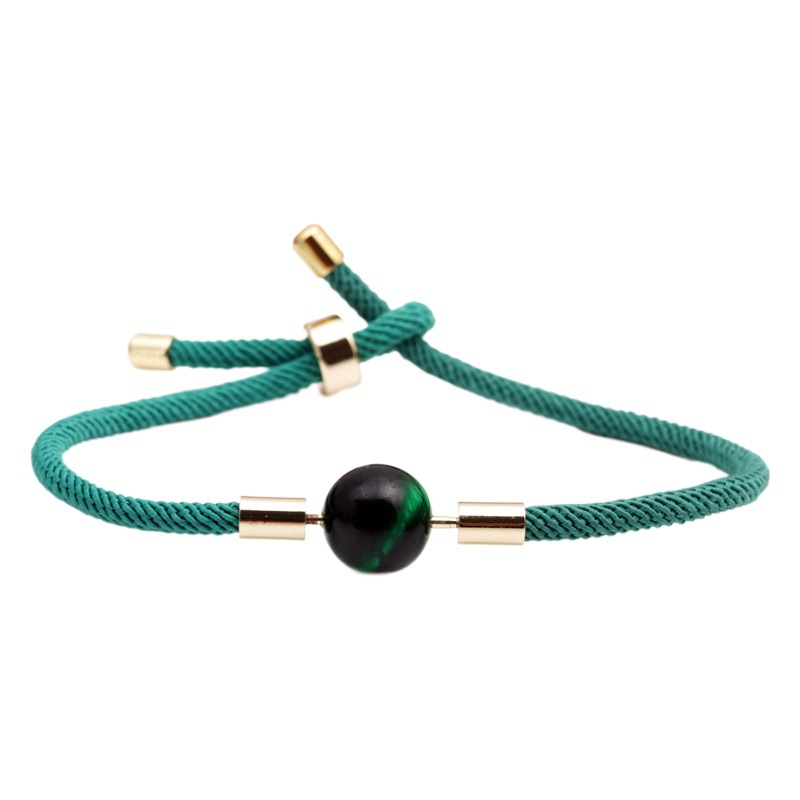 Europeo y americano transfronterizo color retráctil ajustable cuerda básica pulsera 10mm perlas rojo Milán cuerda DIY pulsera