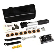 Bicycle Repair Combination Tool Set, Mountain Road Bicycle Repair Kit, includes tire patching tools and air pump