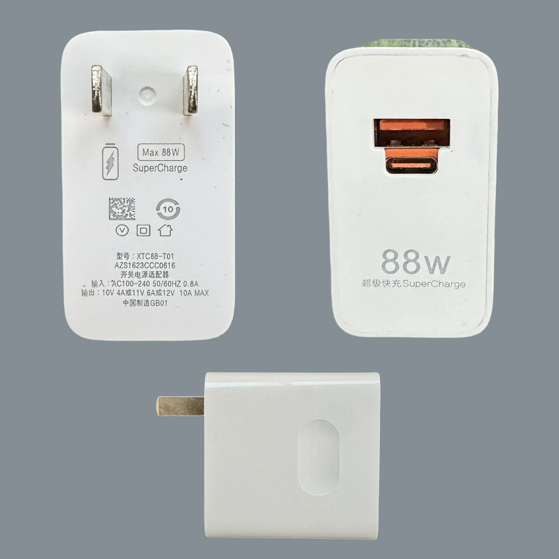 Honor, совместимое зарядное устройство, зарядка мобильного телефона, 66W, оптовая