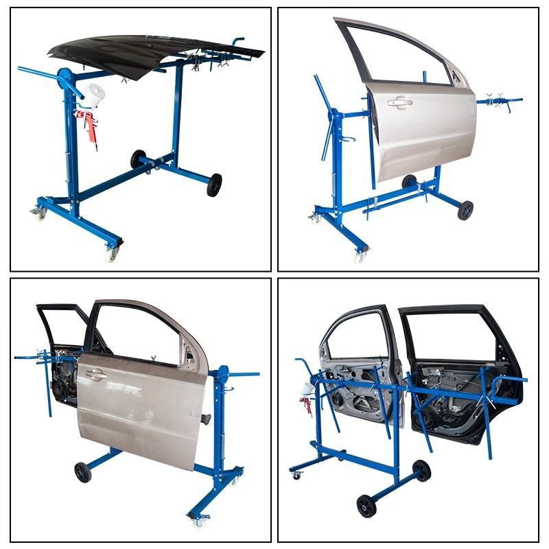 汽车维修保险杠喷漆架车门引擎盖机盖钣金工具架多功能旋转摆放架