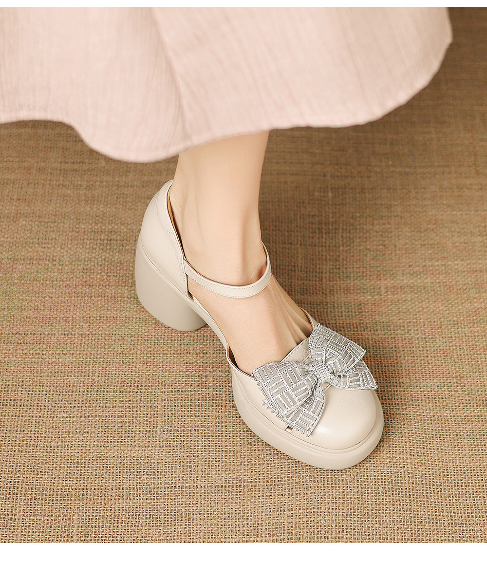Sandal cao gót nữ mũi nhọn quai ngang đế dày gót 7 cm — đen chi tiết 12