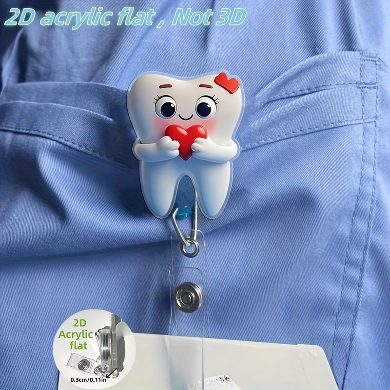 Colgante de dibujos animados transfronterizos animales acrílicos insignia rollo insignia personal del hospital órganos departamento retráctil fácil de extender