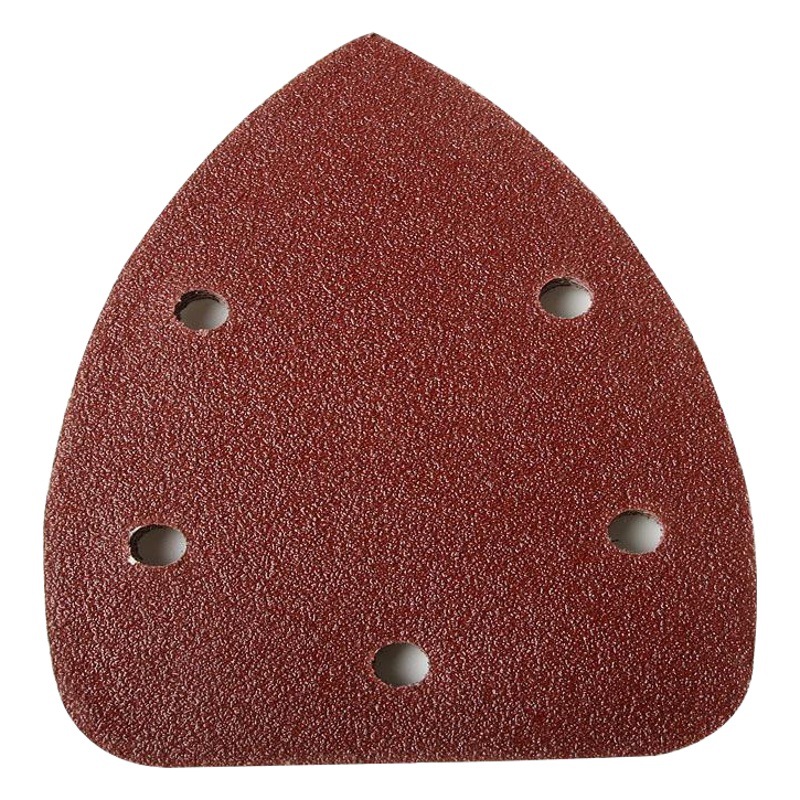 Triángulo flocado papel de lija 140*90/100 cepillado en forma de melocotón pulido y pulido papel de lija autoadhesivo conjunto transfronterizo