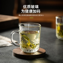 杯子玻璃杯把手耐高温家用茶杯待客喝水杯子啤酒杯玻璃水杯喝水杯