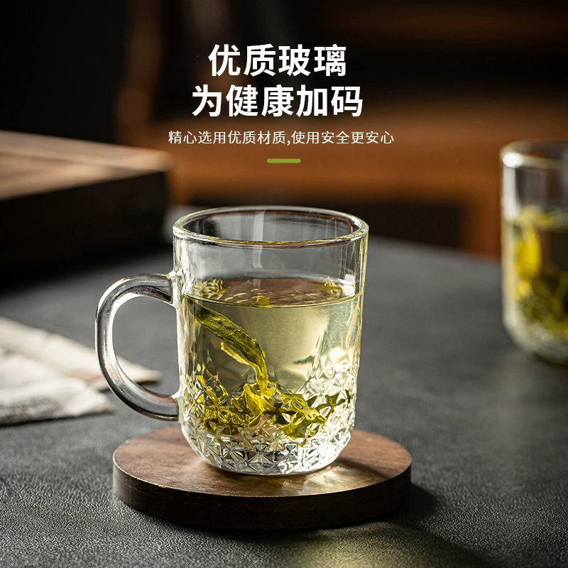 Стеклянная ручка для чашки, устойчивая к высоким температурам, бытовая чашка для чая, чашка для гостеприимства, чашка для пива, стеклянная чашка для воды, чашка для питья