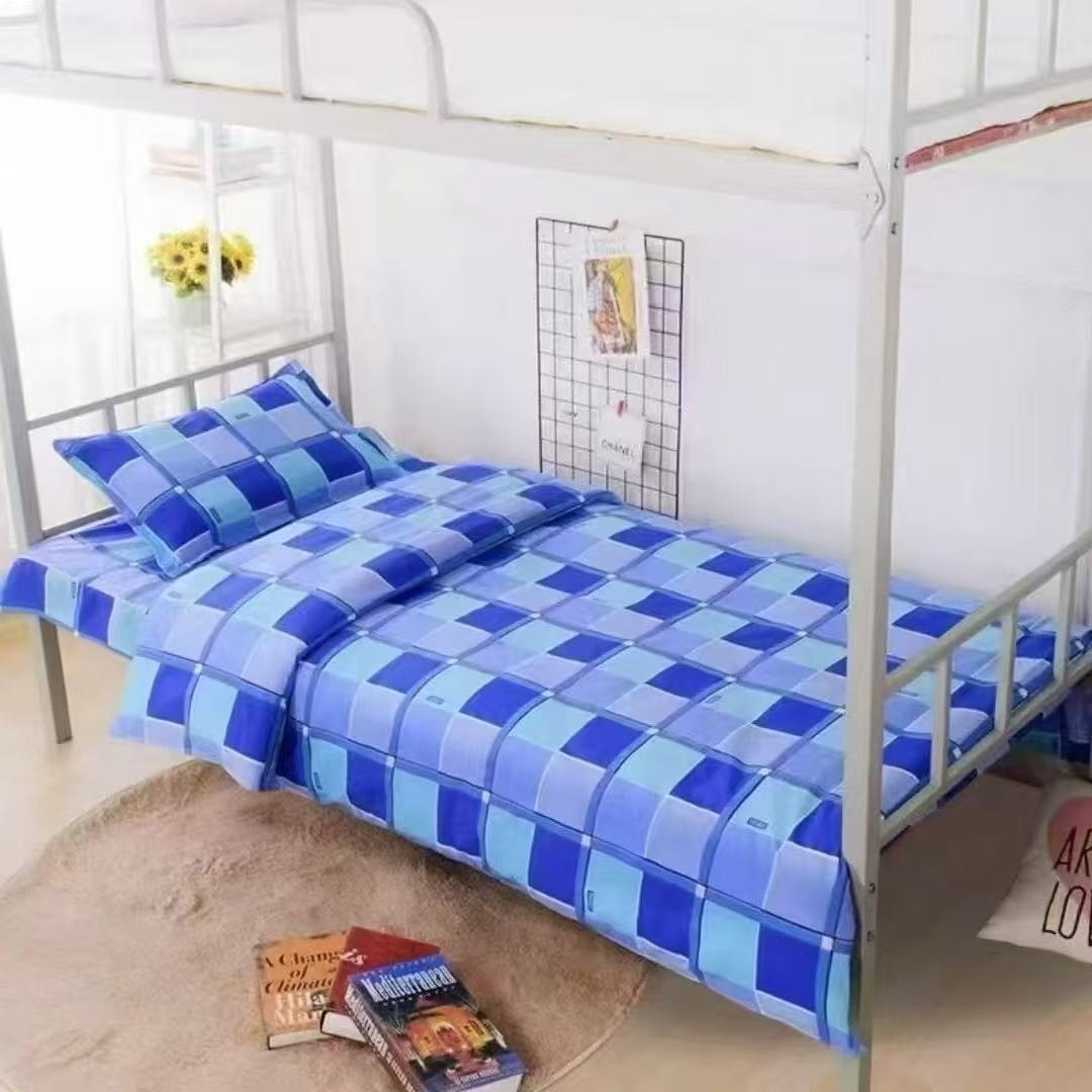 Student Dormitory Bed Bed Sheets Three-Piece Set Single Bed Special Quilt Cover Dormitory Accommodation Bedding School Pillowcase