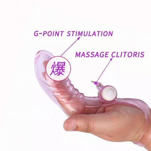 G-spot vibrating finger cot, thumb thorn cot, massage stick, adult sex toy drop shipping crystal cot