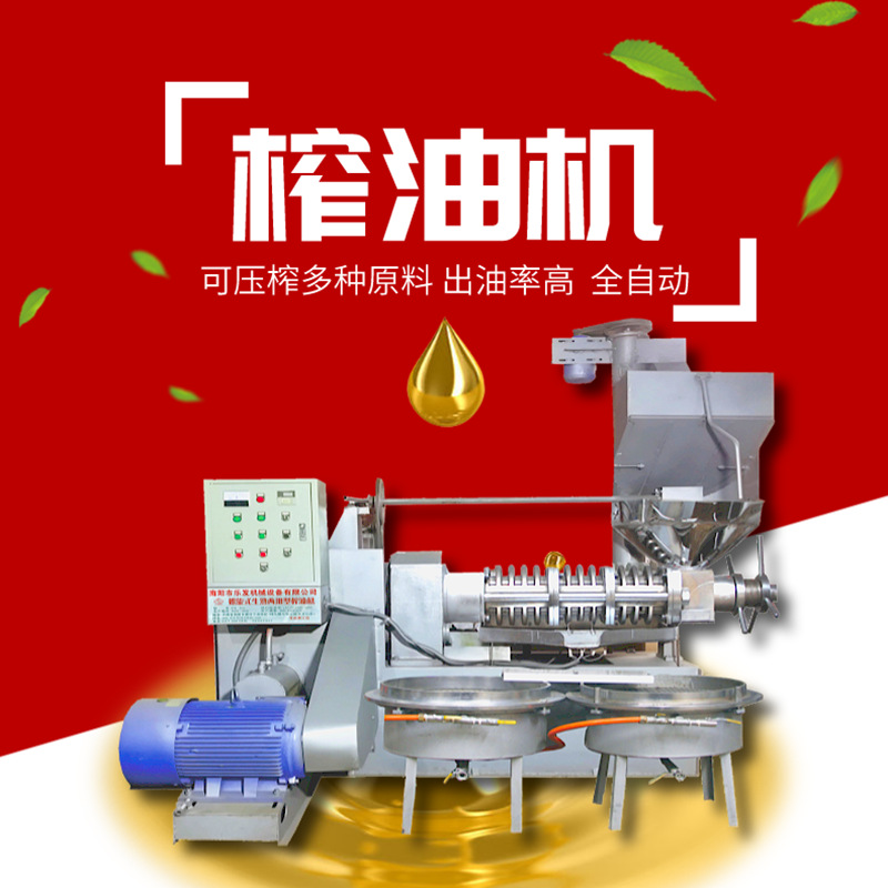 乐发花生压榨机源头厂家商用油坊全套设备160型全自动螺旋榨油机