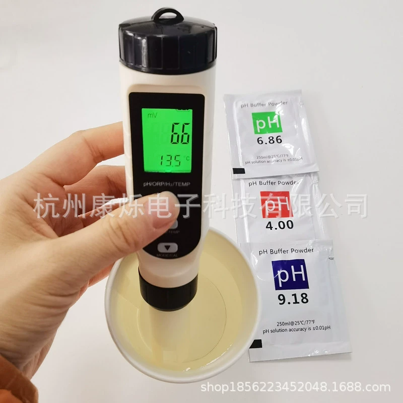 Портативный тест качества воды, богатой водородом, четыре в одном, окислительно-восстановительная ручка ОВП-метр PH H2 ручка для измерения температуры