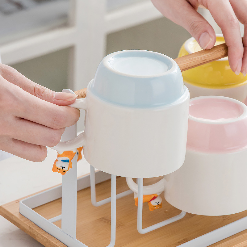 Animal Shiba Inu taza plegable taza de bebida de cerámica taza de desayuno taza de agua de oficina traje de la taza de café del hogar