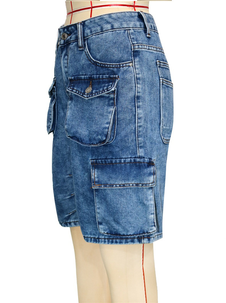 Women's Casual Straight Leg Jeans With Multiple Pockets - High Waist Washed Denim Pants For Streetwear & Daily Wear (Blue, S-Xxl)_ecoleips.com