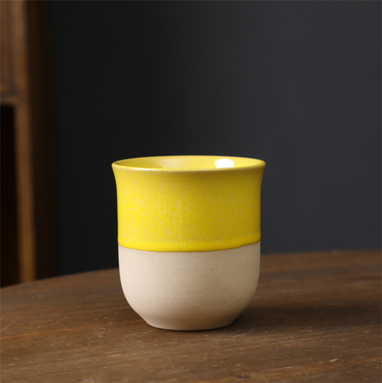 Vintage Ceramic Tea Bowl Japanese Style Espresso Cup Rustic_voghion.com