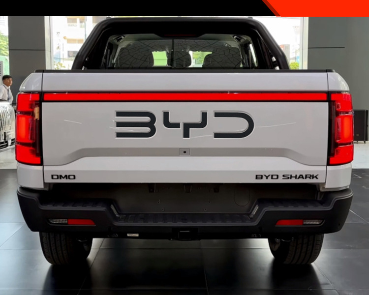 Suitable for Byd Shark 6 Modified Rear Trunk Car Logo Decorative Bright Strip Byd Shark Pickup Car Supplies