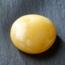 天然白花蜜蜡吊坠公主扣5-10克俄料批发高货琥珀挂饰真品源头批发