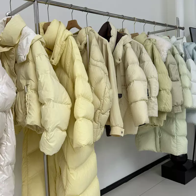 十三行冬季新款韩版长款白鸭绒羽绒服女款高端女品牌女装批发货源