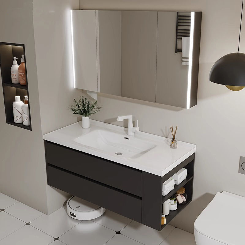 Bathroom Cabinet Ceramic Integrated Basin Washbasin Countertop Integrated Bathroom Cabinet Washbasin Cabinet Combination Bathroom Cabinet Washbasin