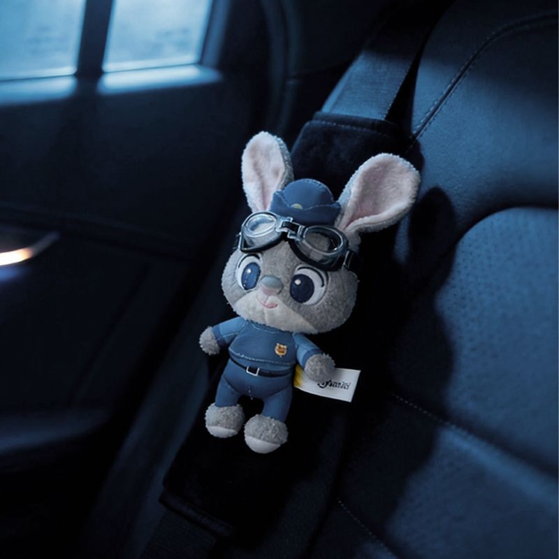 Car Seatbelt Shoulder Pads for Zootopia Judy and Nick, Cute Car Seatbelt Interior Decoration for Couples