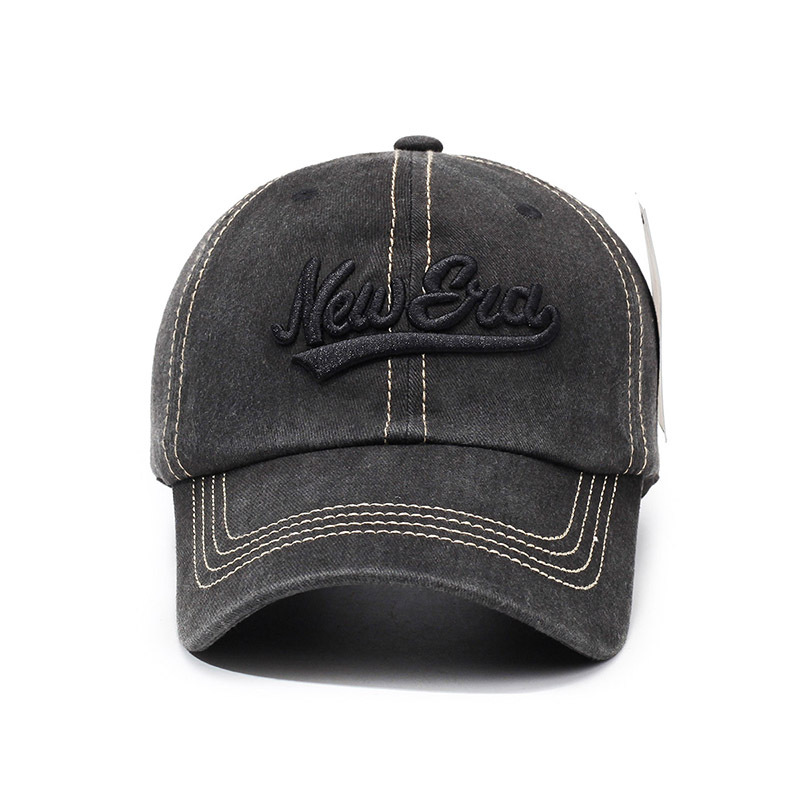 Chapeau de soleil décontracté pour couples, casquette de baseball neuve délavée avec inscription brodée, casquette rétro à bec de canard pour hommes et femmes_voghion.com