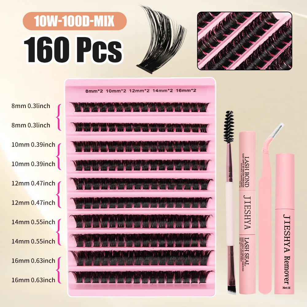 Kit de pestañas europeas y estadounidenses transfronterizas pestañas falsas extensiones DIY pestañas conjunto de pegamento pestañas