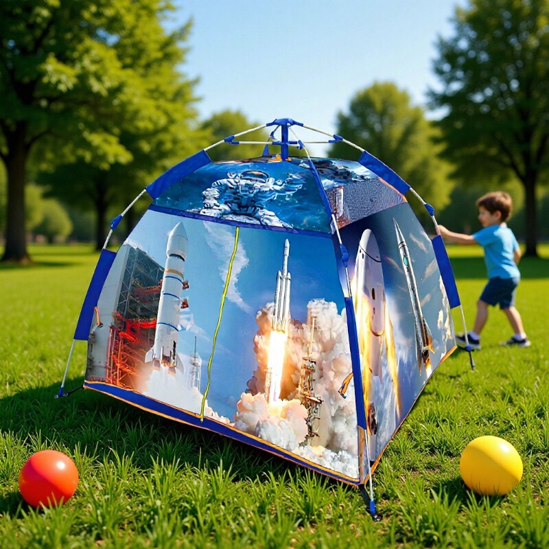 One-Touch Open-Close Portable Outdoor Children's Tent, Beach Sun Protection, Summer Camping, Mosquito-Proof Children's Playhouse Toy One-Touch Open-Close Portable Outdoor Children's Tent, Beach Sun Protection, Summer Camping, Mosquito-Proof Children's Playhouse Toy