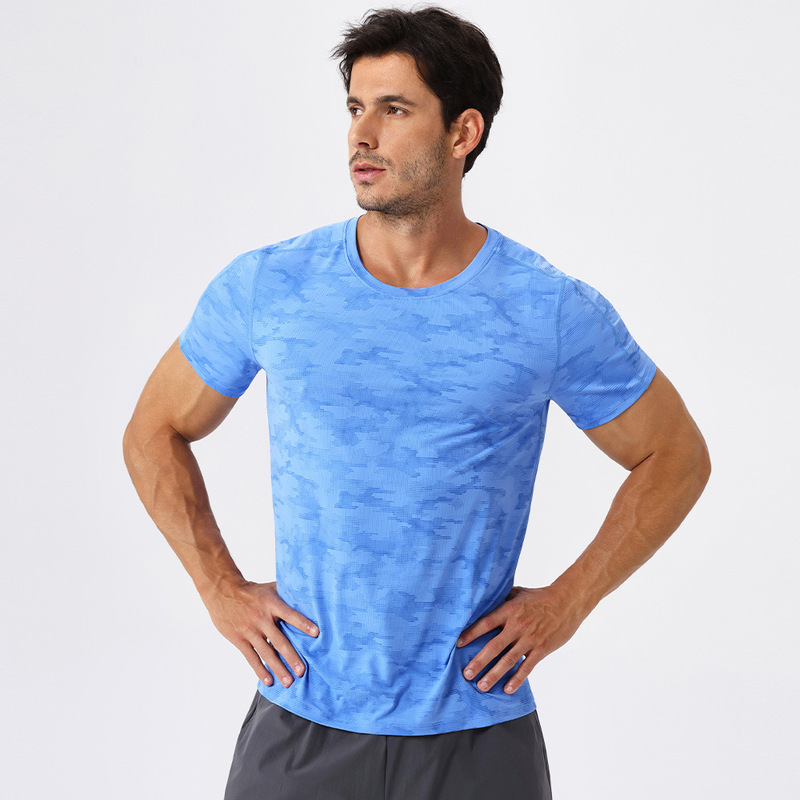 メンズゆったりスポーツ半袖涼感通気性スポーツランニングtシャツアウトドアレジャートレーニング速乾半袖|undefined