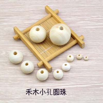 Cross-border special DIY Accessories 4-50mm Wood color Hemu Bead Primary color Wooden beads Loose bead Manufactor