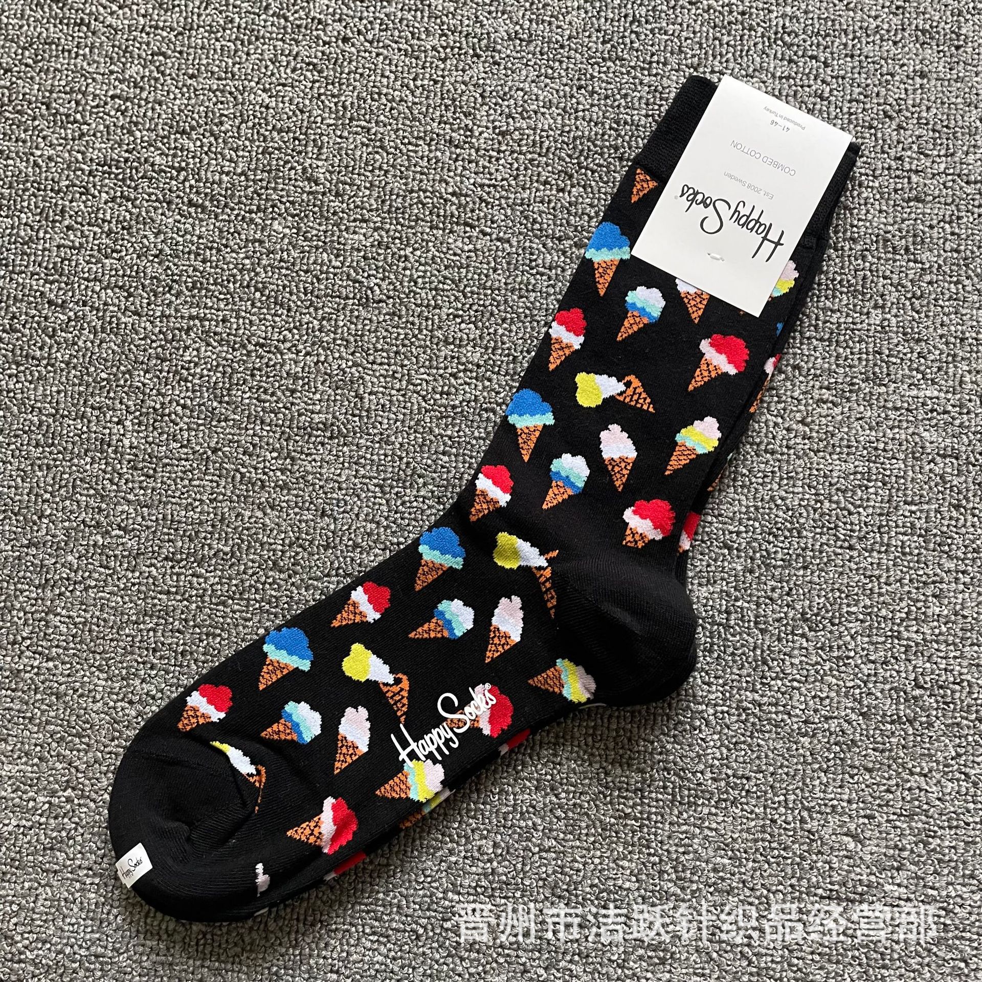 Happy socks新品高品质ハイレザー男性ソックススウェーデンコットンソックスファッションソックスカップルinsロング美脚ソックス