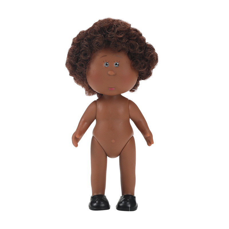 Dark muscled brown afro
