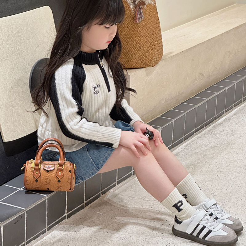 Bear impresión bolso de hombro para niños y niñas estilo coreano extranjero mini bolso de almohada para niños nuevo patrón de leopardo bolso para niños