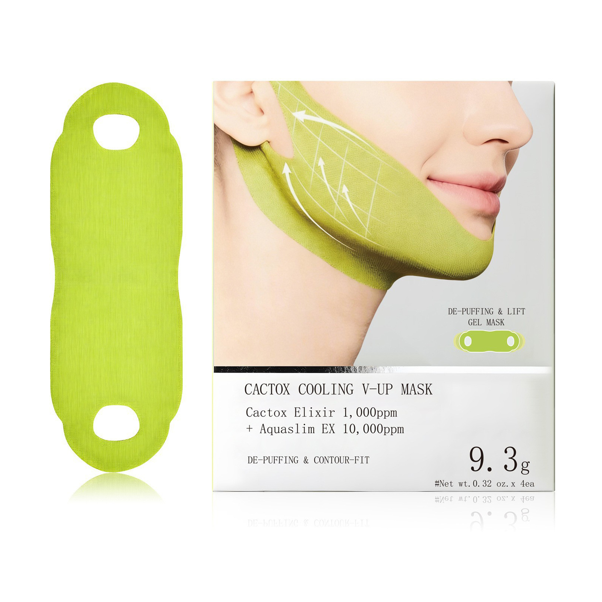跨境仙人掌绿色绷带 COOLING V-UP MASK Cactox 提拉面部V型面膜