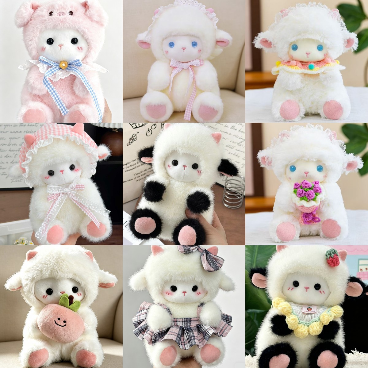 Cute and soothing healing lamb plush toy, a companion for girls to sleep with, a birthday gift