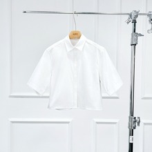 源头工厂 | Elena 夏季极简日常棉质上衣 轻松搭配宽松短袖衬衫女