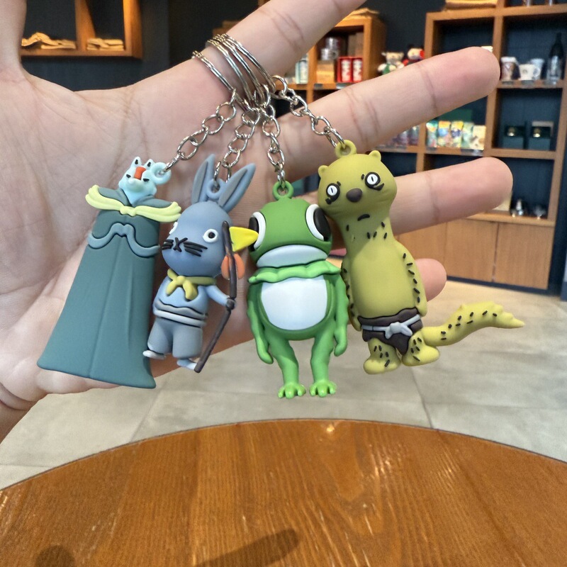 卡通浪浪山小妖精钥匙扣电影周边小猪妖软胶公仔汽车挂件盲盒礼品|undefined