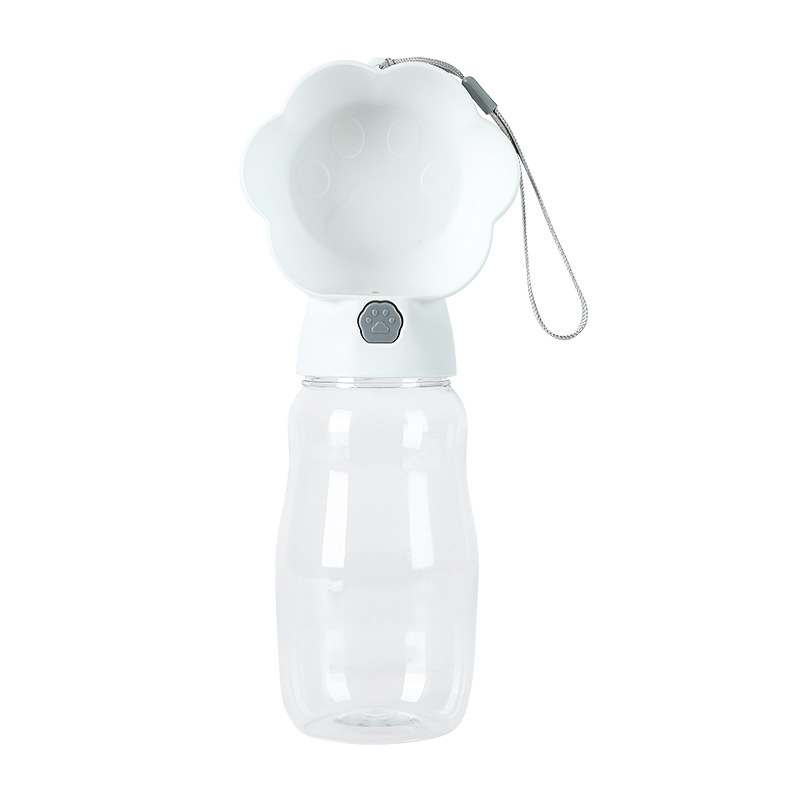 Caja completa de tazas de agua para perros de mascotas, hervidor de agua para perros, botella de agua portátil, taza de alimentación portátil con cuerda