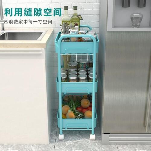 Kitchen trolley storage rack floor-standing multi-layer movable bathroom toilet storage rack bedroom snack storage rack