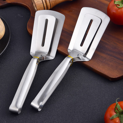 不锈钢煎鱼铲夹多功能牛排夹烘焙面包夹家用厨房煎饼烤肉夹子|ms