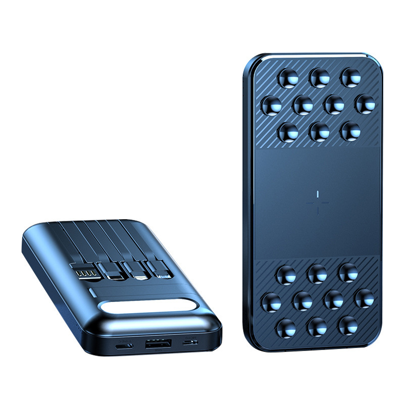 Lámpara LED con 20000 mAh tipo ventosa de carga de alta capacidad de carga rápida con cable de alimentación móvil en stock