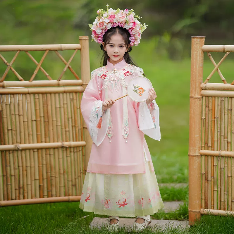 Девушка осенняя модель Minghua Hanfu супер сказочная китайская вышивка в облаке Hanfu маленькая девочка супер сказочная юбка