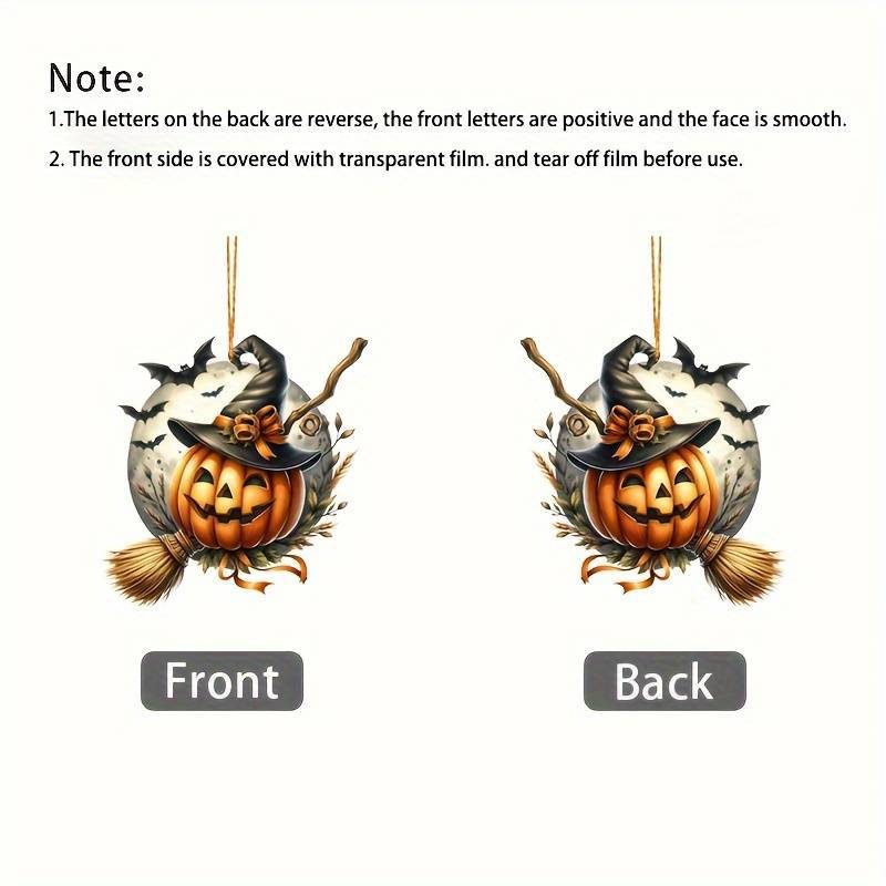Halloween nuevo mago calabaza festival colgante acrílico plano transfronterizo automóvil espejo retrovisor interior colgante